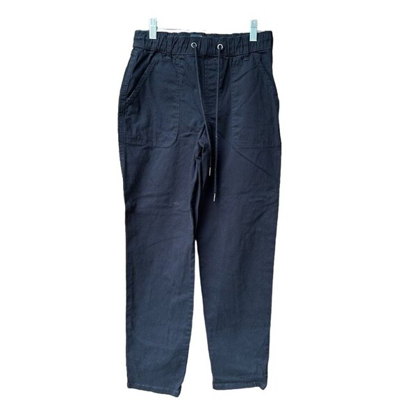 Black‎ Sound Style Pants Small Drawstring Elastic Waist - Picture 1 of 4
